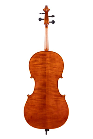 Stradivari Highly Flamed Maple Cello 4/4 Hand-Made in Romania #108
